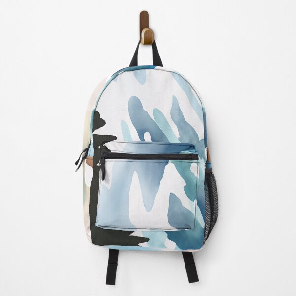Item preview, Minimalistic abstract watercolor painting of a snowy mountain range designed and sold by niftyfifty.