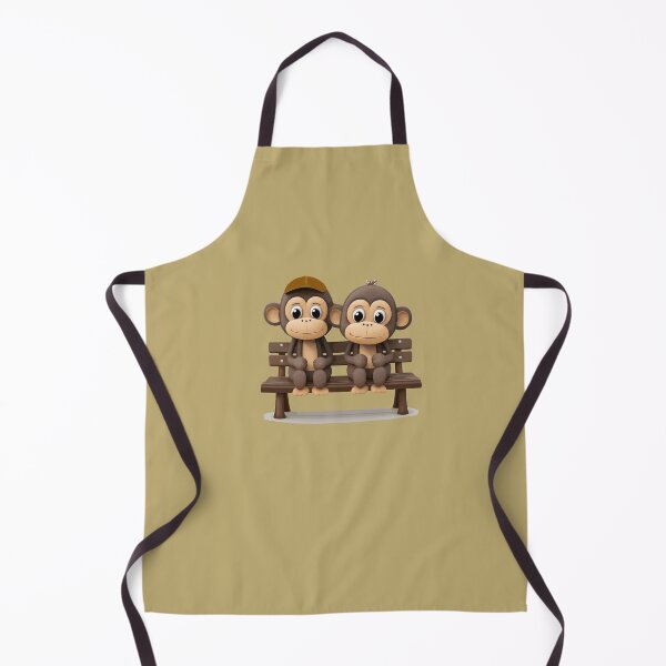 Item preview, 2 monkeys on bench gift designed and sold by TeeArtistry.