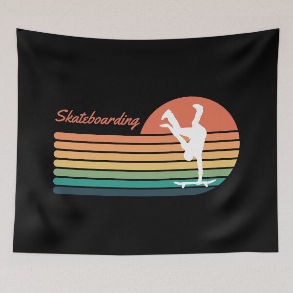 Item preview, Skateboarding Retro Sunset designed and sold by AlpacaSmokes.