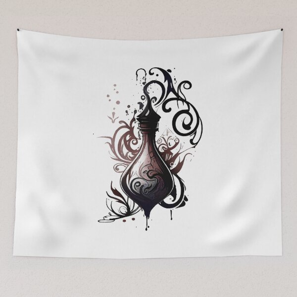 Item preview, Tribal Magic Potion Silhouette designed and sold by ShadowAndSlate.