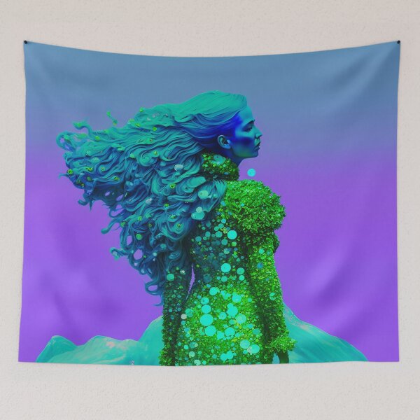 Item preview, neon green purple portrait designed and sold by alxndraai.