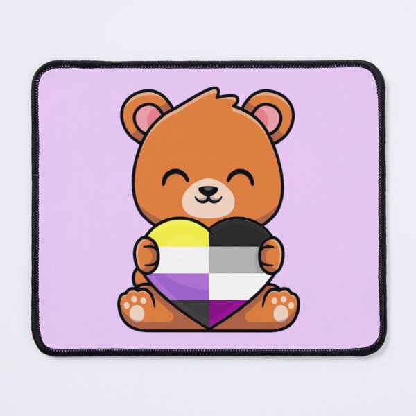 Item preview, Nonbinary Asexual Pride Flag Teddy Bear with Heart designed and sold by everything4eva.