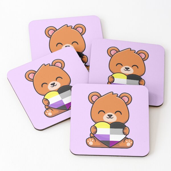 Item preview, Nonbinary Asexual Pride Flag Teddy Bear with Heart designed and sold by everything4eva.