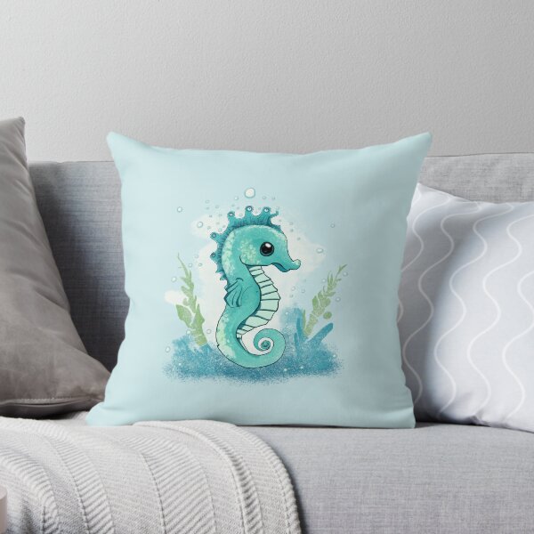 Seahorse Throw Pillow