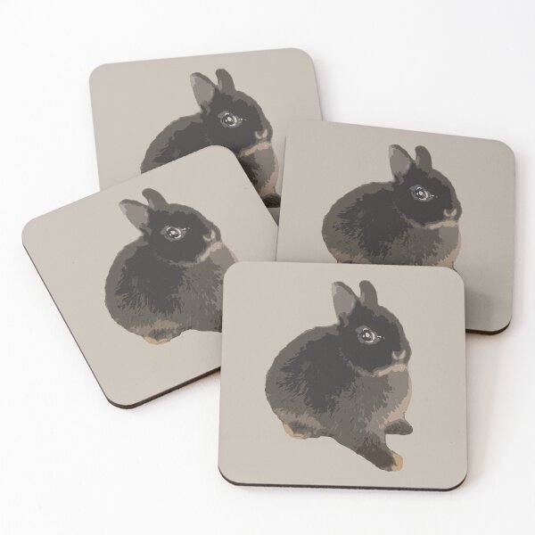Item preview, Binky Rabbit Black Otter Netherland Dwarf Rabbit  designed and sold by wigobun.