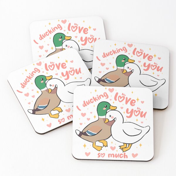 Item preview, I ducking love you a cute duck couple pun  designed and sold by Yarafantasyart.