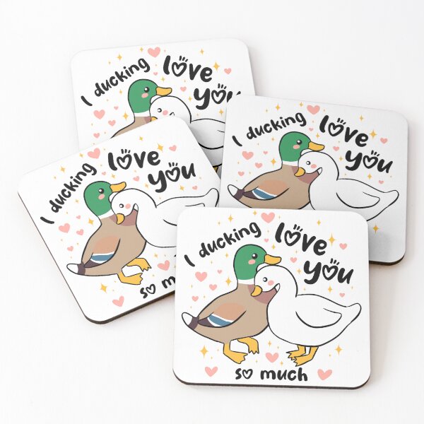 Item preview, I ducking love you a cute duck couple pun  designed and sold by Yarafantasyart.