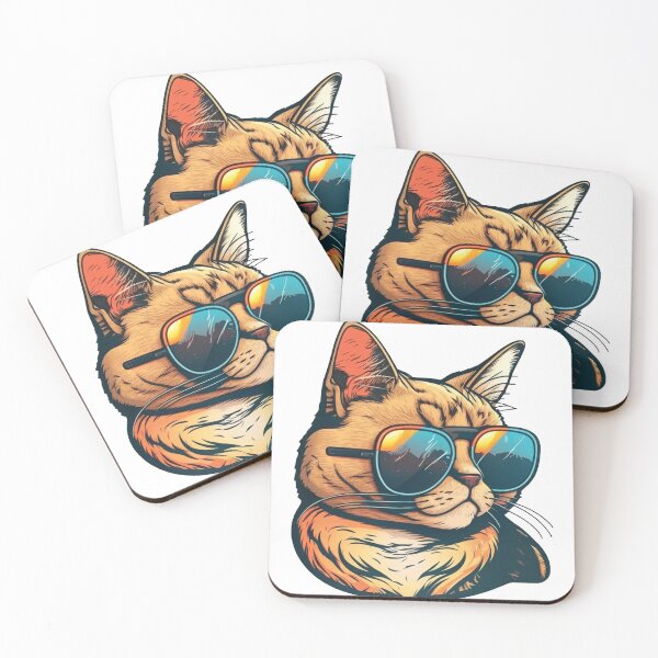 Item preview, Cute Cat with Sunglasses designed and sold by Sagar Karki.
