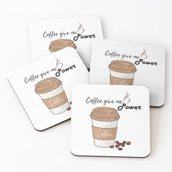 Item preview, Coffee give me Power designed and sold by ParodyPixels ⭐⭐⭐⭐⭐(11k+).