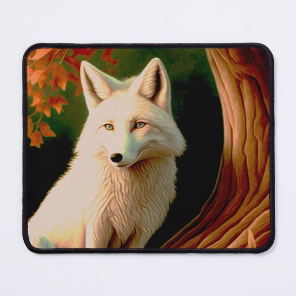Item preview, white fox under the tree designed and sold by sadieillust.