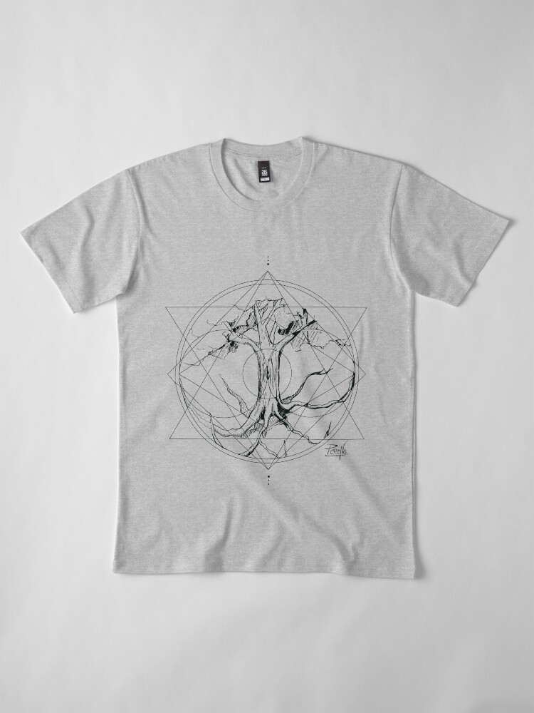 T-shirt premium ''Arbre radiesthésie' : autre vue