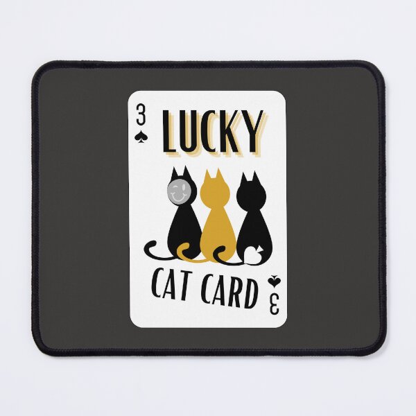 Item preview, funny cats trio with Smiley as lucky card designed and sold by PositiveIdeas.