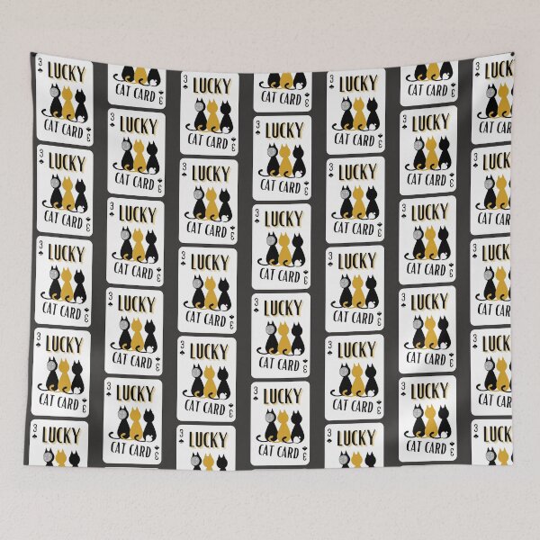 Item preview, funny cats trio with Smiley as lucky card designed and sold by PositiveIdeas.
