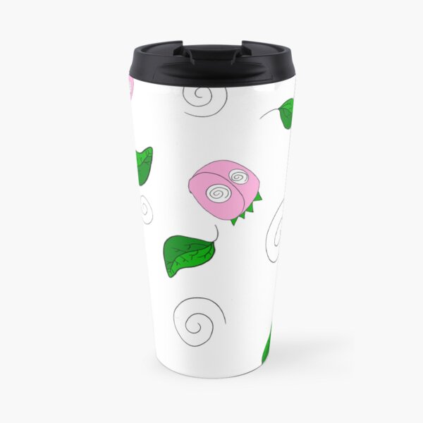 Forest Peach Pattern Travel Coffee Mug