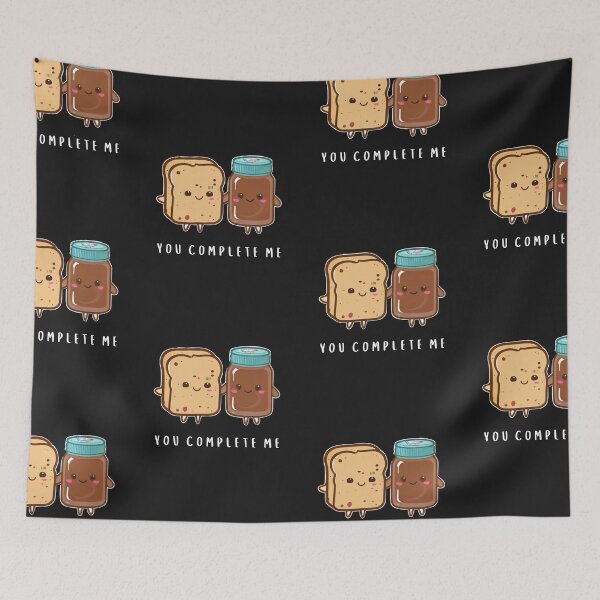 Item preview, Kawaii Chocolate Spread And Toast Cute Food Couple designed and sold by KawaiiMotto.