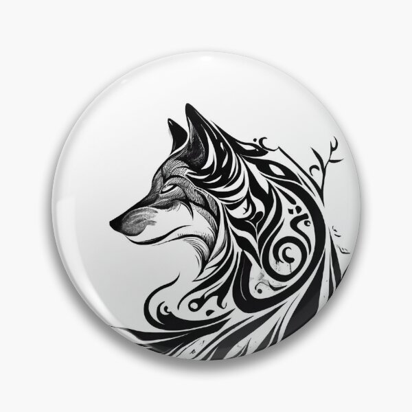 Item preview, Tribal Ink Wolf designed and sold by ShadowAndSlate.