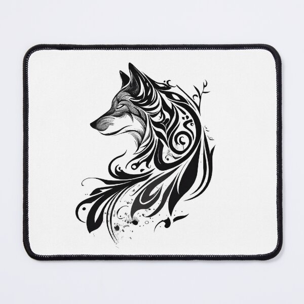 Item preview, Tribal Ink Wolf designed and sold by ShadowAndSlate.