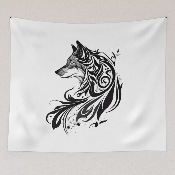 Item preview, Tribal Ink Wolf designed and sold by ShadowAndSlate.