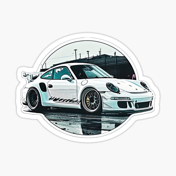 Sticker Porsche Rouge, Stickers Sports