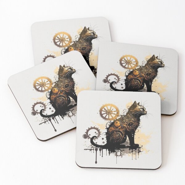 Item preview, Steampunk Animals - Mechanical Cats #21 designed and sold by MindAsylum.