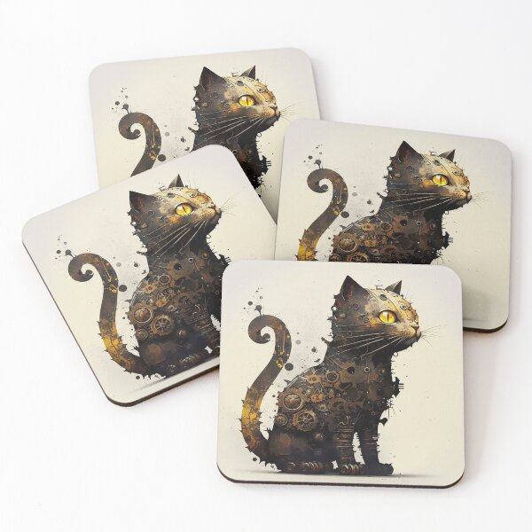 Item preview, Steampunk Animals - Mechanical Cats #22 designed and sold by MindAsylum.