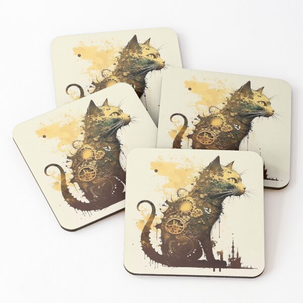 Item preview, Steampunk Animals - Mechanical Cats #23 designed and sold by MindAsylum.