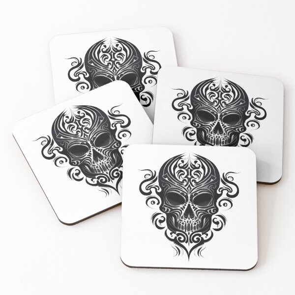 Item preview, Tribal Tattoo Skull designed and sold by ShadowAndSlate.