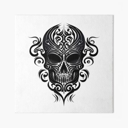 Tribal skull tattoo design, black and white vector illustration isolated on  white background. Ideal for tattoo parlors, biker clubs, and other related  designs. 23052082 Vector Art at Vecteezy