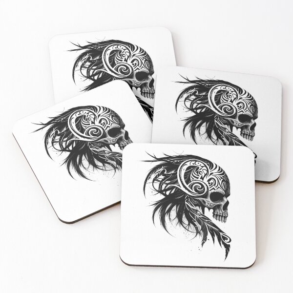 Item preview, Tribal Pirate Skull designed and sold by ShadowAndSlate.
