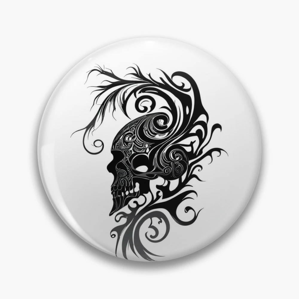 Tribal Skull Nail Art Decal Sticker - Nailodia