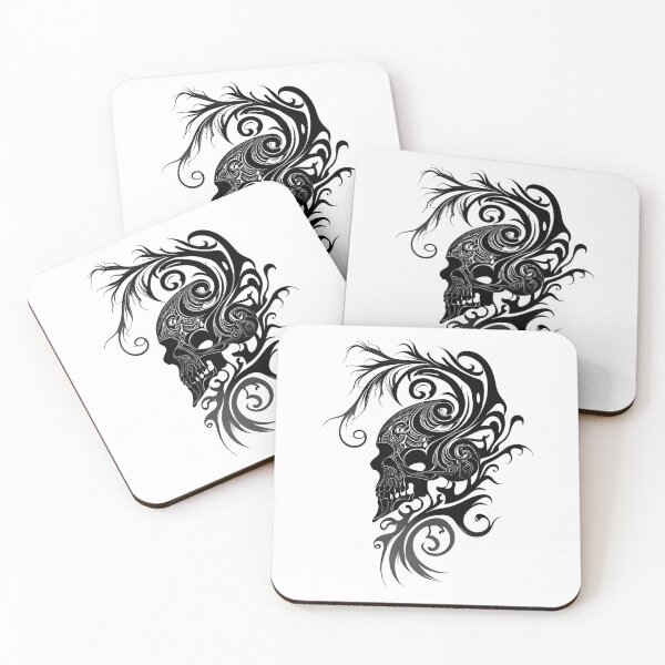 Item preview, Tribal Tattoo Pirate Skull designed and sold by ShadowAndSlate.