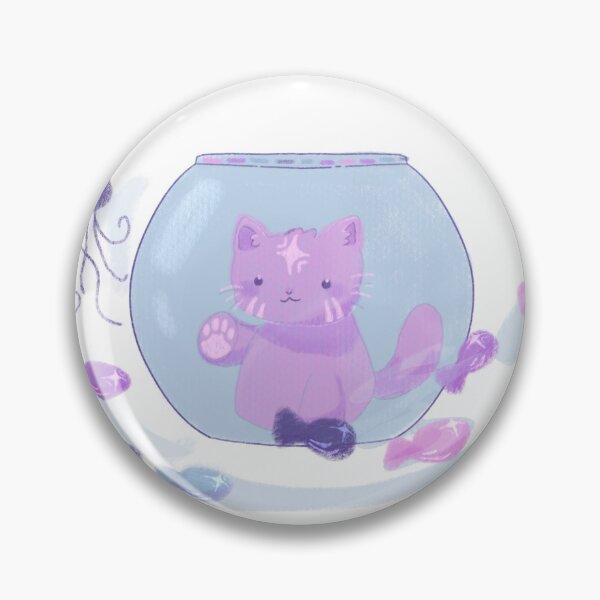 Item preview, Purple cat trapped in a Fish bowl designed and sold by physisnemesis.