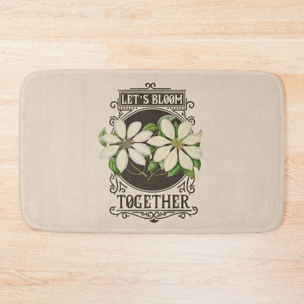 Item preview, Let's Bloom Together | Colorful Artwork | Brown Lettering designed and sold by VintagePlantJoy.