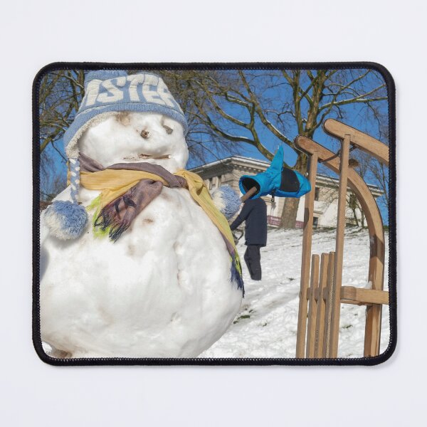 Item preview, Snowman with sled, hat and scarf, Bremen, Germany designed and sold by Torsten Krüger.