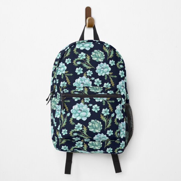 Item preview, Elegant teal peonies in dark blue background designed and sold by augustinet.
