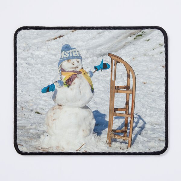 Item preview, Snowman with sled, hat and scarf, Bremen, Germany designed and sold by Torsten Krüger.