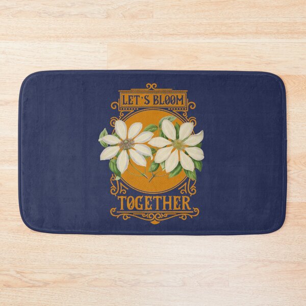 Item preview, Let's Bloom Together | Colorful Artwork | Orange Lettering designed and sold by VintagePlantJoy.