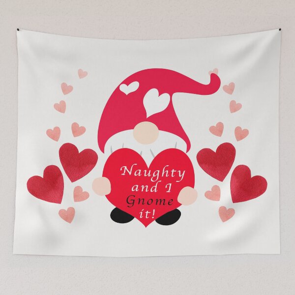 Item preview, Naughty Gnome, Gnomie, Gonk, Naughty and I Gnome it with hearts designed and sold by VistaViews.