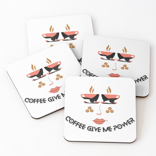 Item preview,  Coffee give me Power designed and sold by ParodyPixels ⭐⭐⭐⭐⭐(11k+).