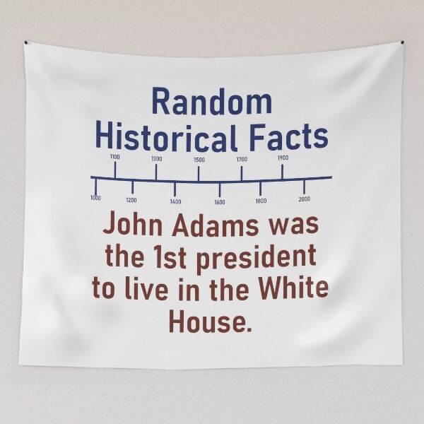 Item preview, John Adams Was The 1st President To Live - History Fact designed and sold by CrankyOldDude.