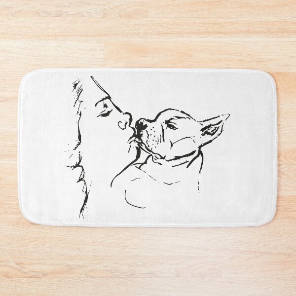 Item preview, woman kisses dog designed and sold by Janinevsart.
