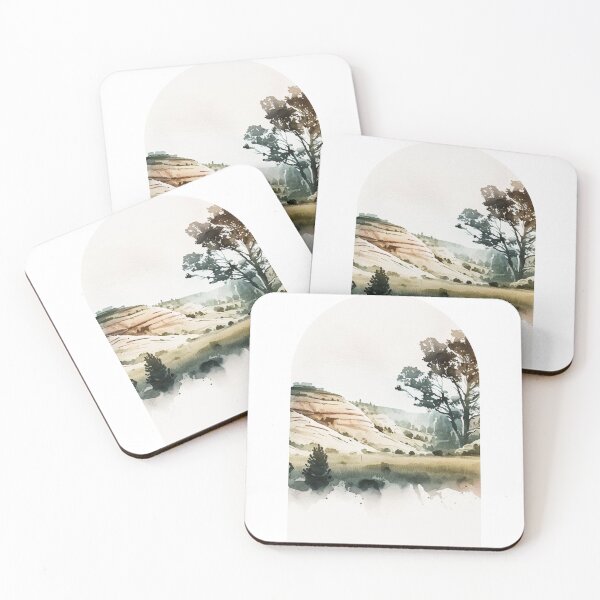 Item preview, Theodore Roosevelt National Park Boho Watercolor Arch designed and sold by PikoApparel.