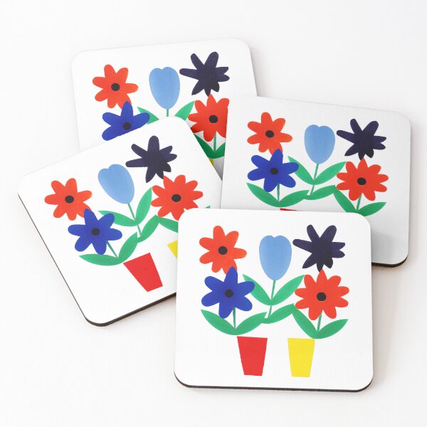 Item preview, Fiori Riso nº 06 - Minimalist Colorful Flowers Risoprint designed and sold by Futuristicas.