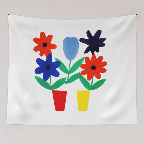 Item preview, Fiori Riso nº 06 - Minimalist Colorful Flowers Risoprint designed and sold by Futuristicas.