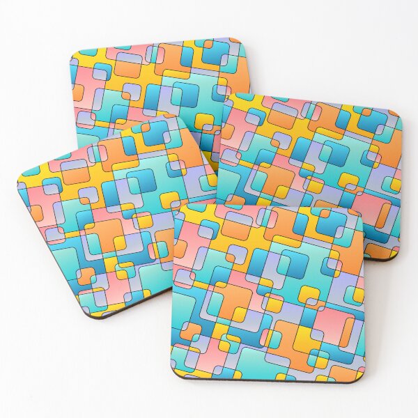 Item preview, Colorful abstract geometrical square background designed and sold by Familyshmot.