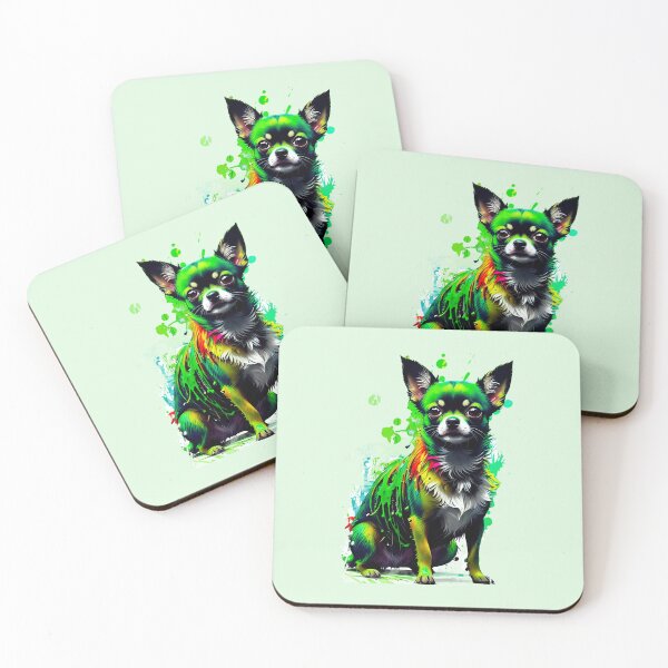 Item preview, Drenched in Green: Playful Chihuahua Covered in Slime designed and sold by Pawsitive Palette.