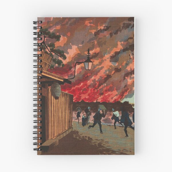 Item preview, Great Fire at Ryogoku - Kiyochika Kobayashi designed and sold by Onodera.