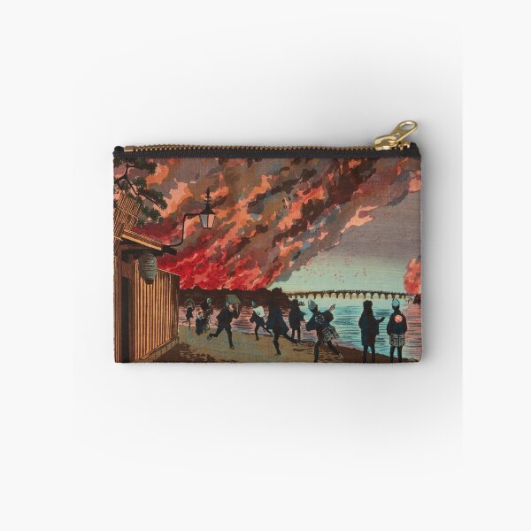 Item preview, Great Fire at Ryogoku - Kiyochika Kobayashi designed and sold by Onodera.