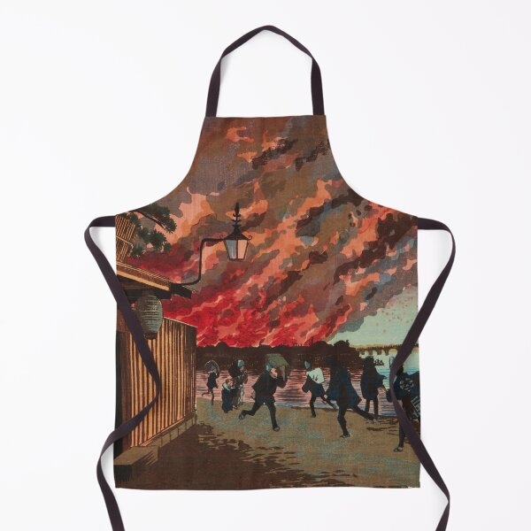 Item preview, Great Fire at Ryogoku - Kiyochika Kobayashi designed and sold by Onodera.