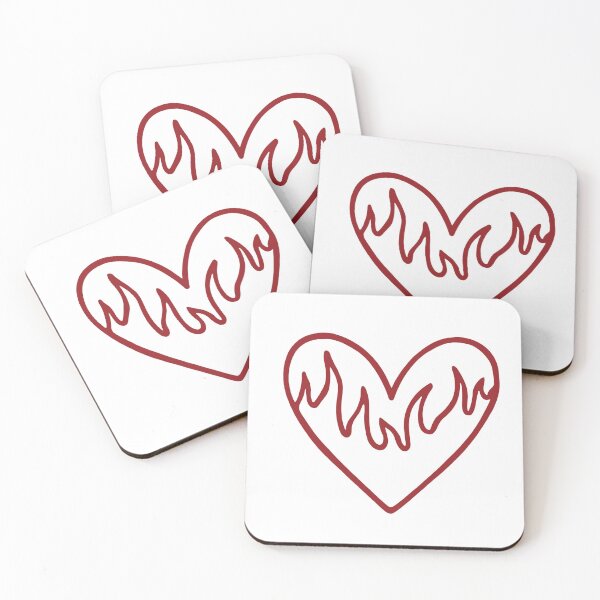 Item preview, Red Heart on Flames designed and sold by ONLINE DISTRICT.